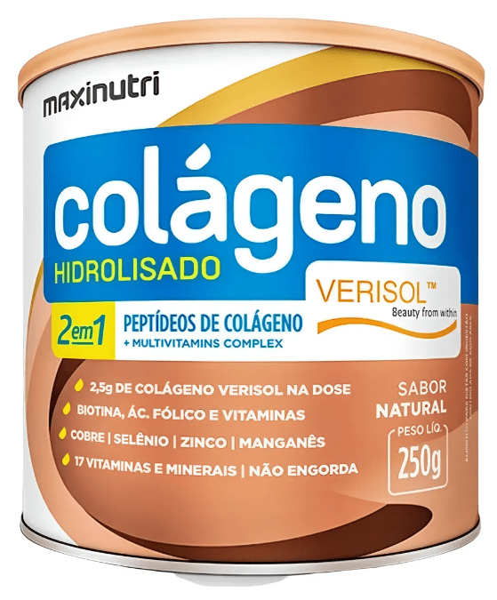 Colágeno Hidrolisado 2 em 1 Verisol Natural Maxinutri 250g