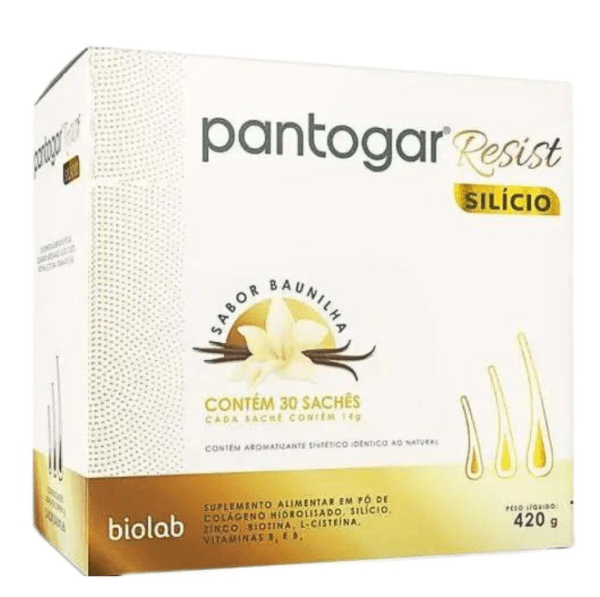 Pantogar Resist Silício sabor baunilha com 30 Sachês