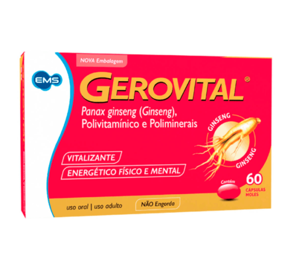 Polivitamínico Gerovital com 60 Cápsulas