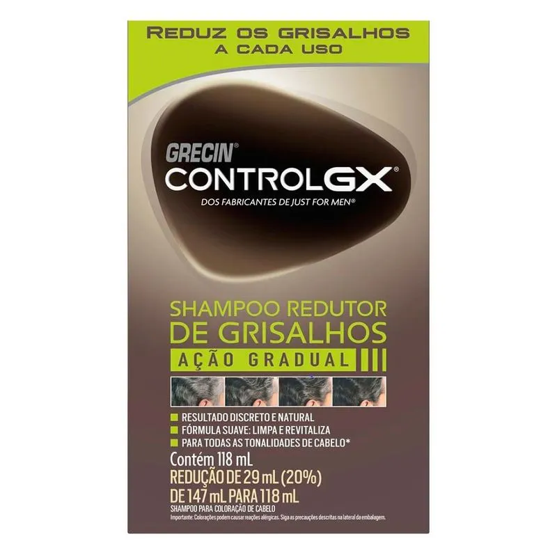 Alternative view of Shampoo Redutor De Grisalhos Grecin Control GX 118ml
